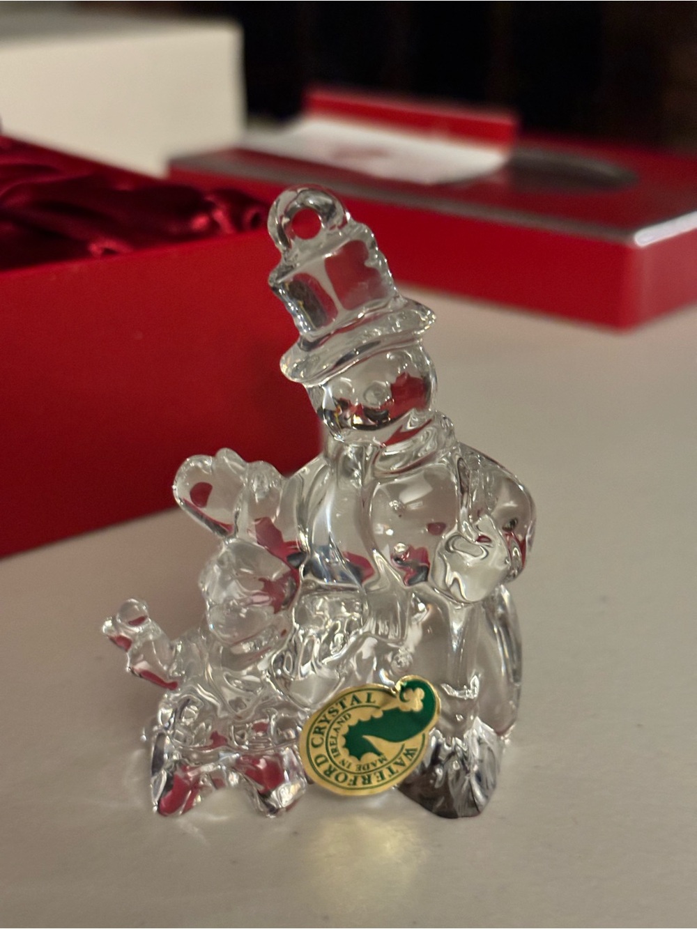 2007 Jolly Snowman Ornament Waterford Crystal
